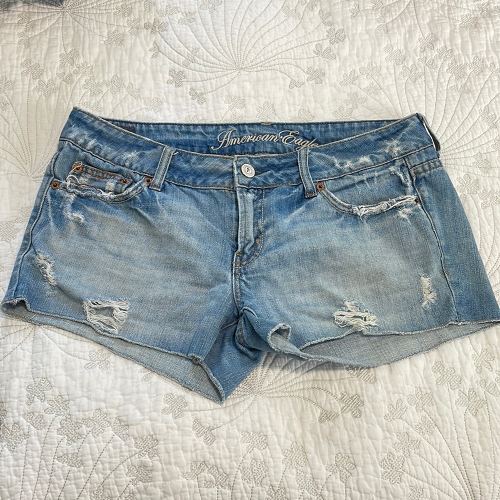 American Eagle Distressed Jean Shorts